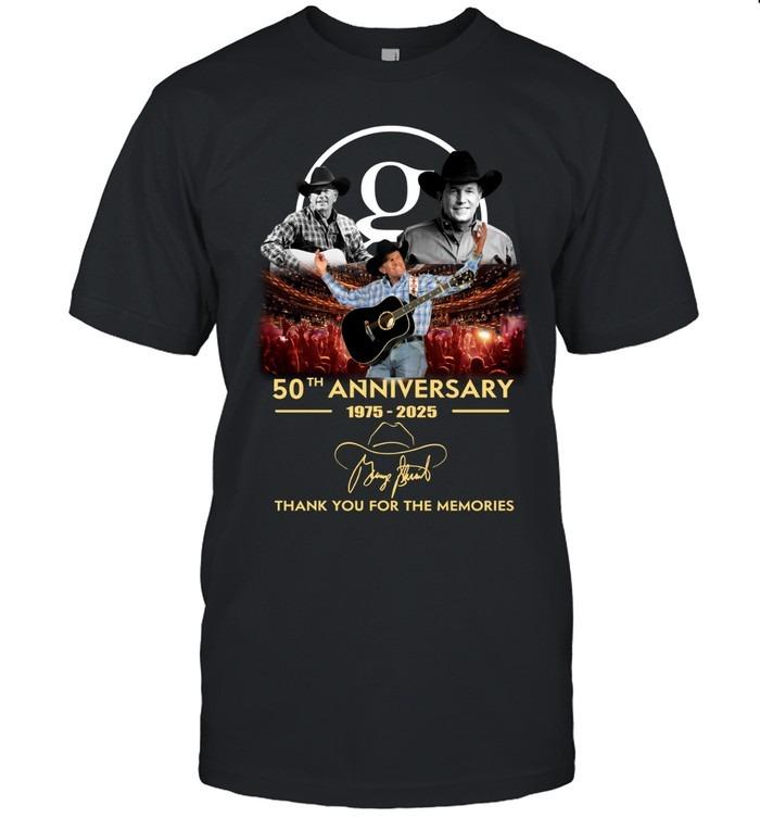 George Strait 50th Anniversary 1975–2025 Thank You For The Memories TShirt