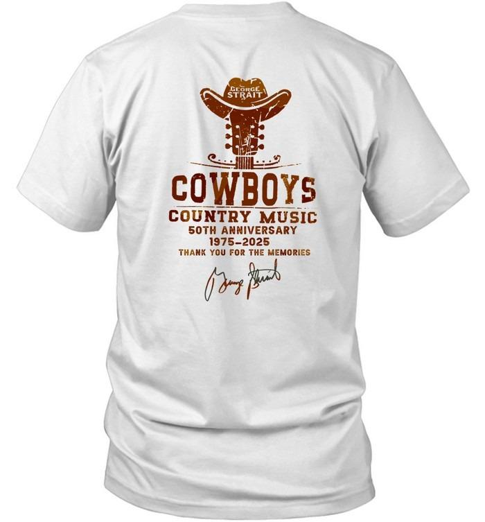George Strait Cowboys Country Music 50th Anniversary Thank You For The Memories T-Shirt