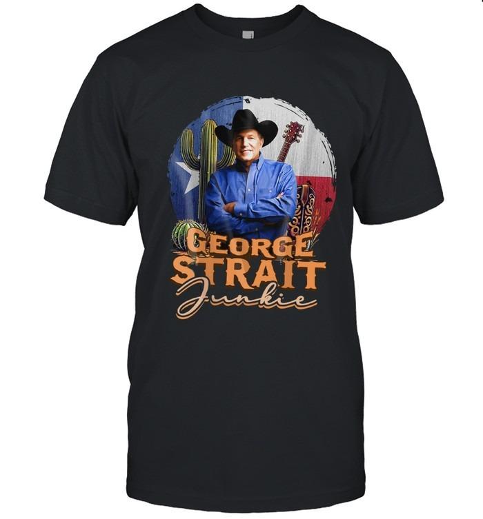 George Strait Junkie Texas Flag Country Music Fan T-Shirt