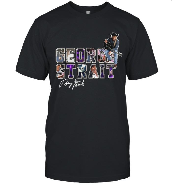 George Strait Name Collage Signature Country Music Icon T-Shirt