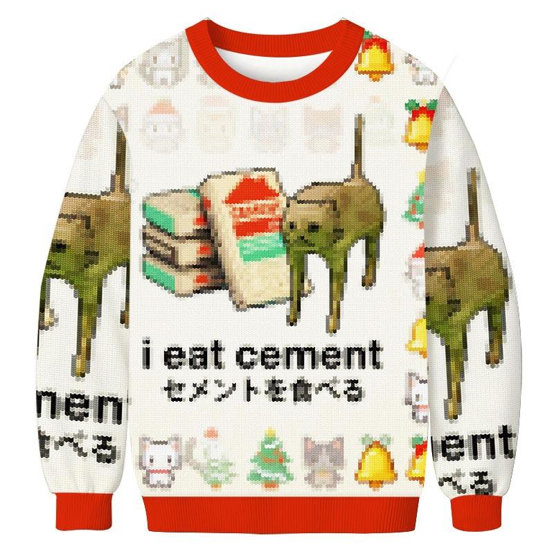 I Eat Cement Christmas Ugly Sweatshirt
