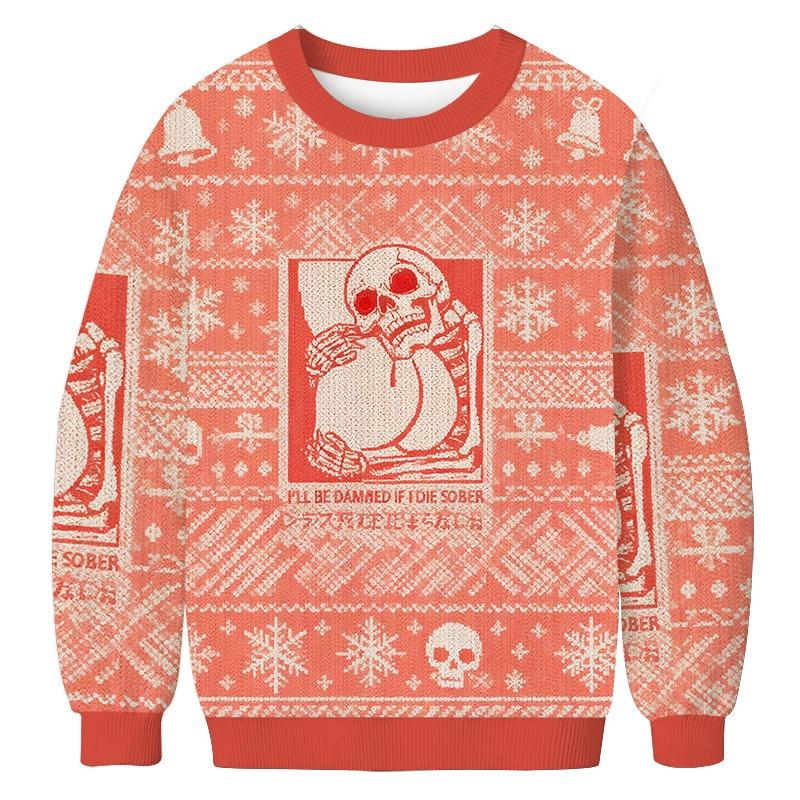 I'll Be Danned If I Die Sober Christmas Ugly Sweatshirt