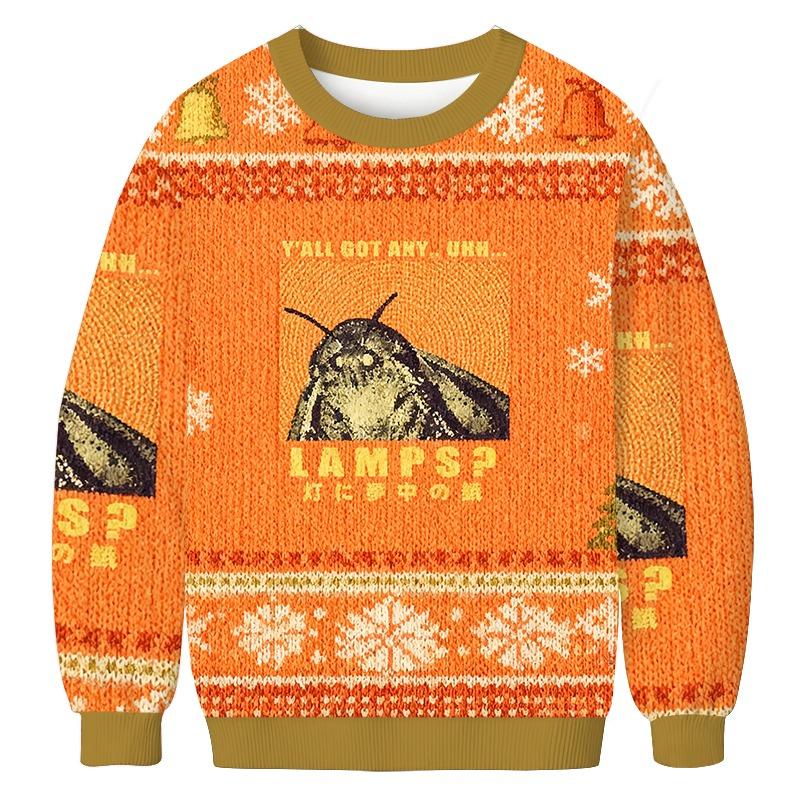 Moth Obsessed With The Light Christmas Ugly Sweatshirt