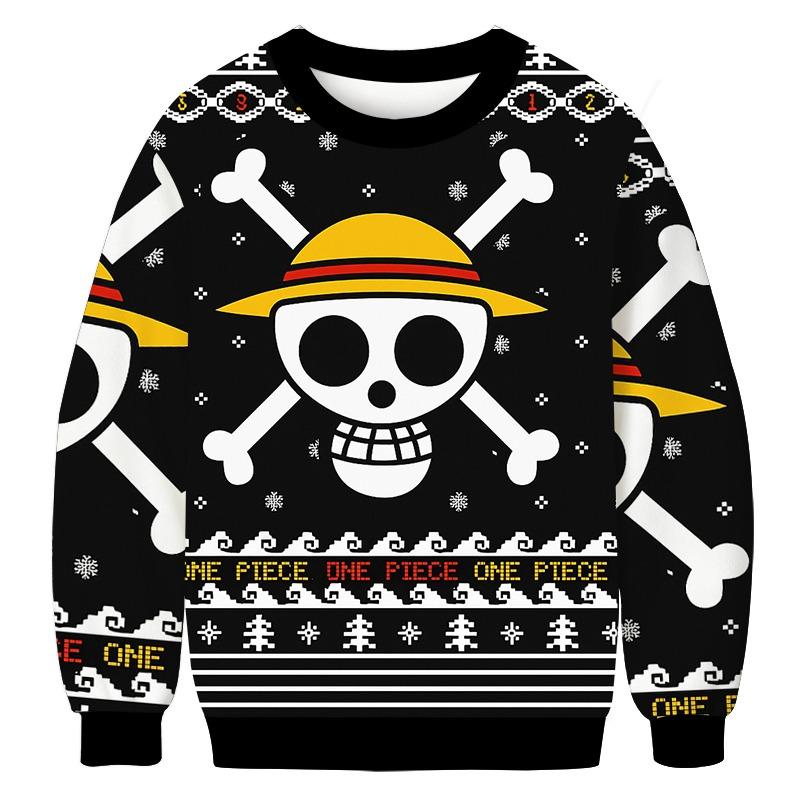 One Piece Straw Pirates Christmas Ugly Sweatshirt