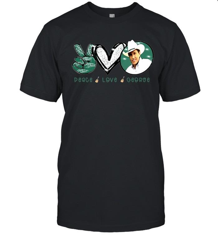 Peace Love George Country Music Vintage White Hat Edition T-Shirt