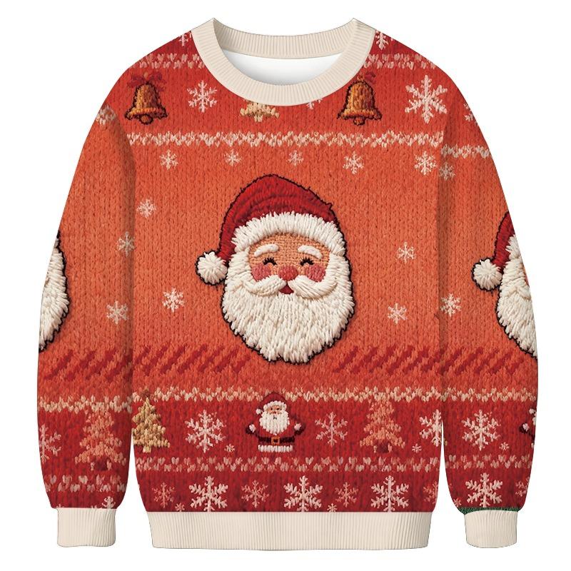 Retro Realistic Santa Christmas Ugly Sweatshirt