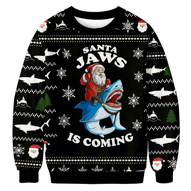 Santa Jaws Christmas Ugly Sweatshirt