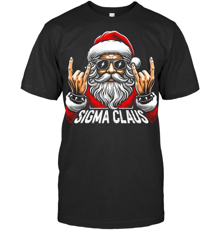 Sigma Claus Funny Christmas Rizz Santa Rizzmas Teen Boy Girl T Shirt