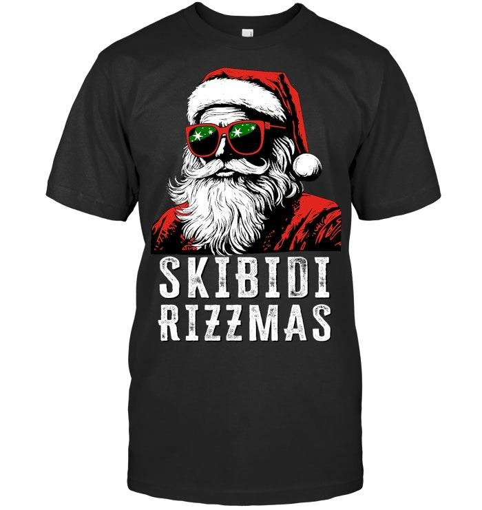 Skibidi Rizzmas Christmas Rizz Santa Claus Charisma Kid Cool T Shirt