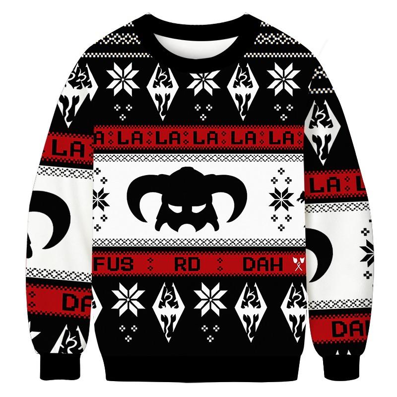 Skyrim Fusrodah Christmas Ugly Sweatshirt