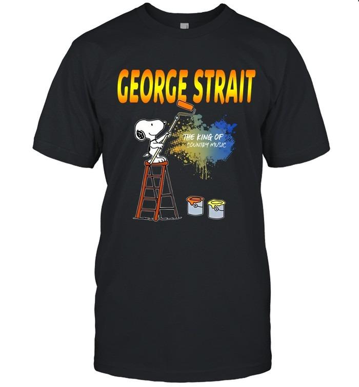 Snoopy Painting George Strait The King Of Country Music T-Shirt