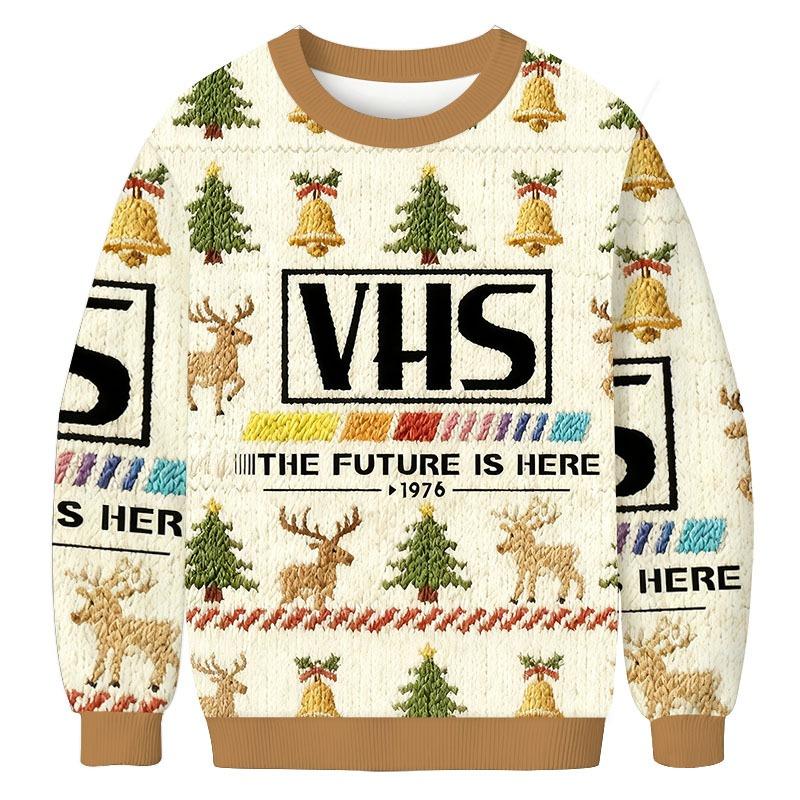 VHS 1976 Vintage Christmas Ugly Sweatshirt