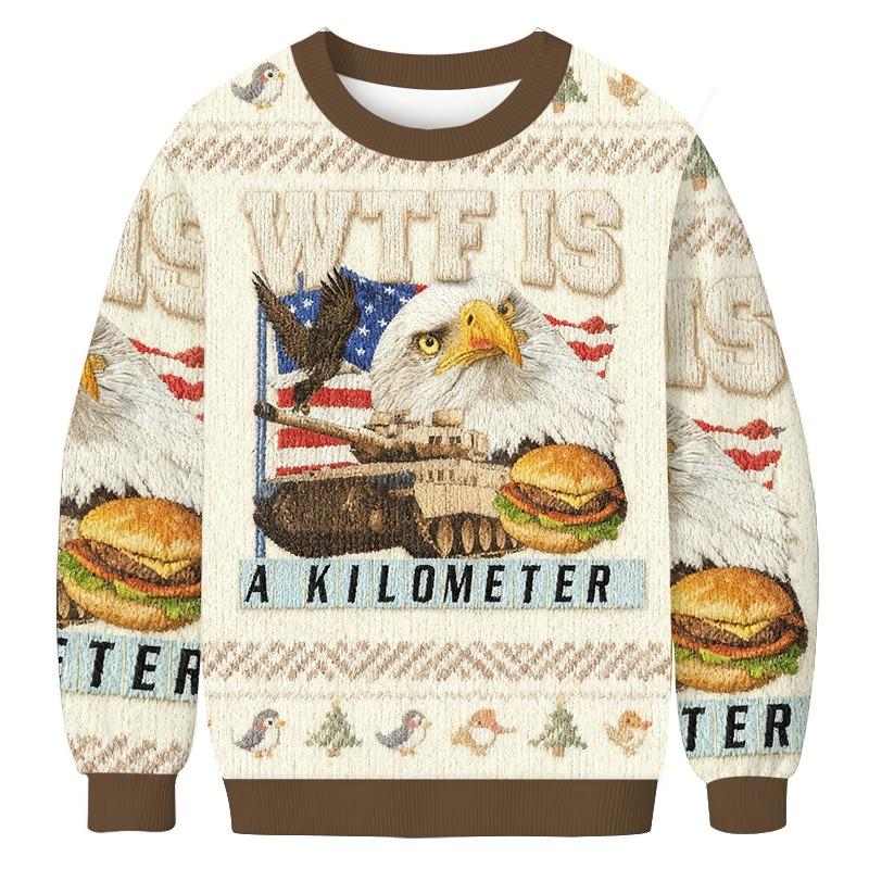 WTF Is A Kilometer Meme Christmas Ugly Sweatshirt