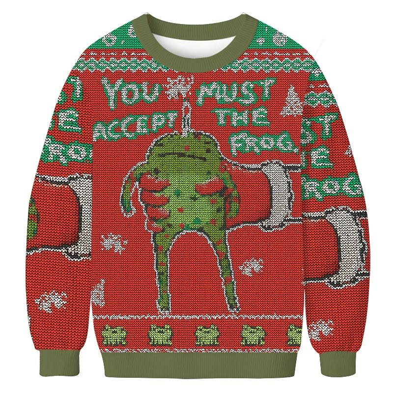 You Must Accept The Frog Christmas Ugly Sweatshirt