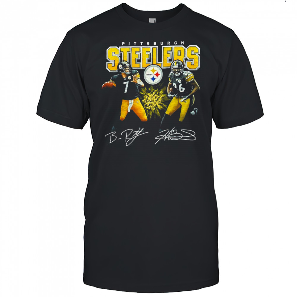Ben Roethlisberger and Brandin Echols Pittsburgh Steelers football siganture shirt