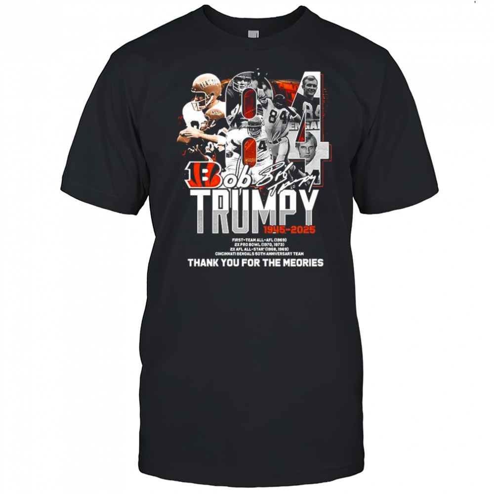 Bob Trumpy Cincinnati Bengals football 80th anniversary signature shirt