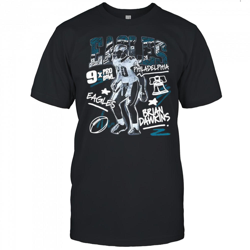 Brian Dawkins Philadelphia Eagles football 9X pro Bowl chalked shirt