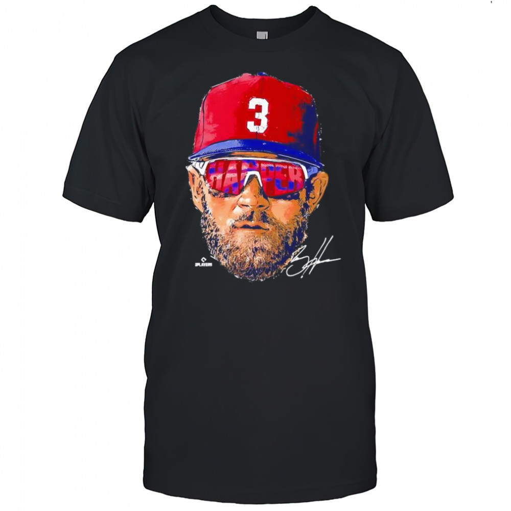 Bryce Harper Philadelphia Phillies head graphic signature shirt