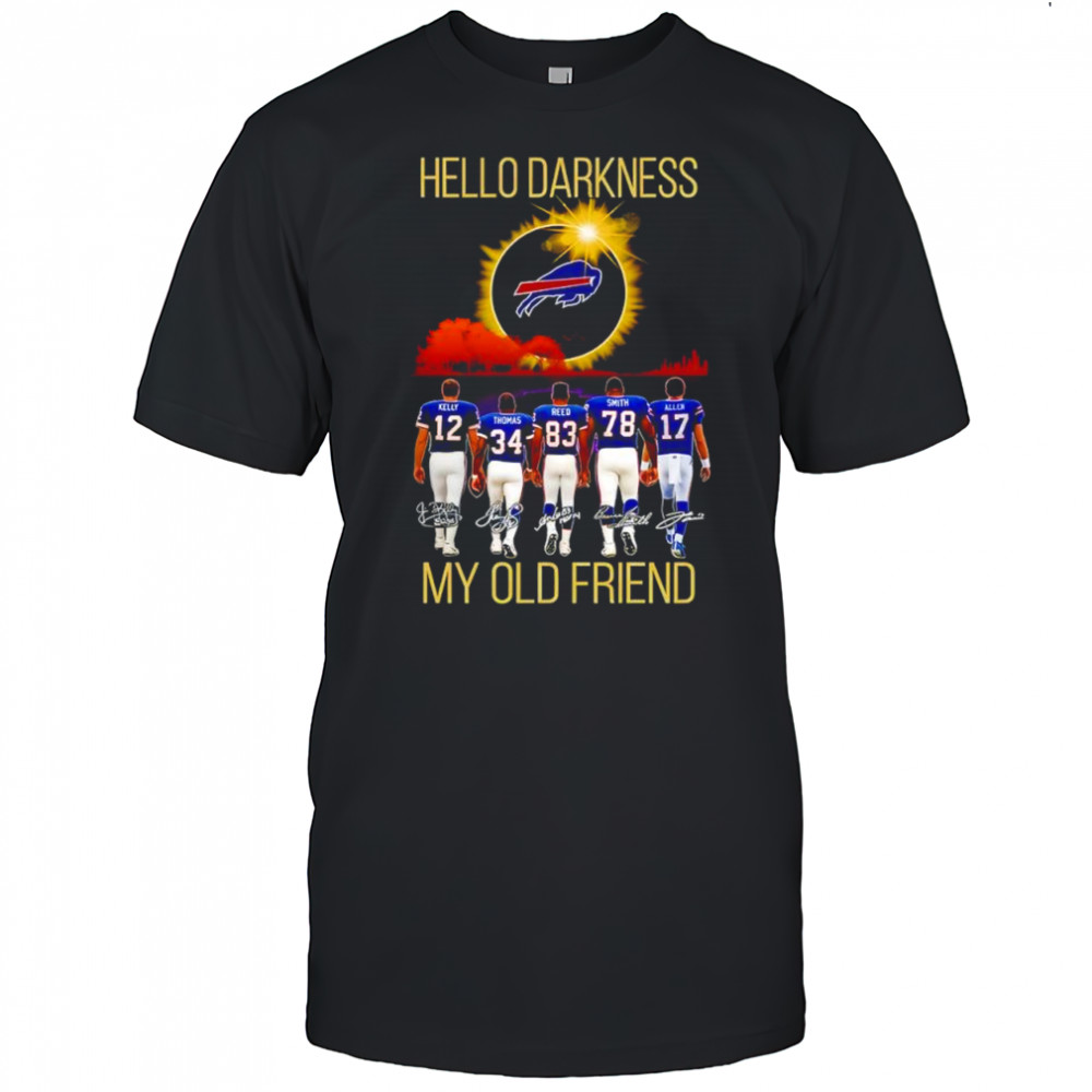 Buffalo Bills Hello Darkness my old friend signatures shirt