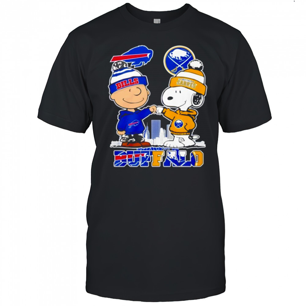 Buffalo Bills x Buffalo Sabres Snoopy Charlie Brown shirt