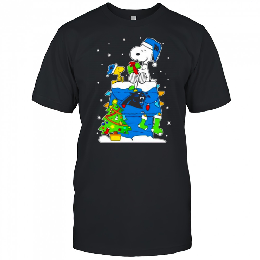 Carolina Panthers Snoopy And Woodstock Christmas shirt