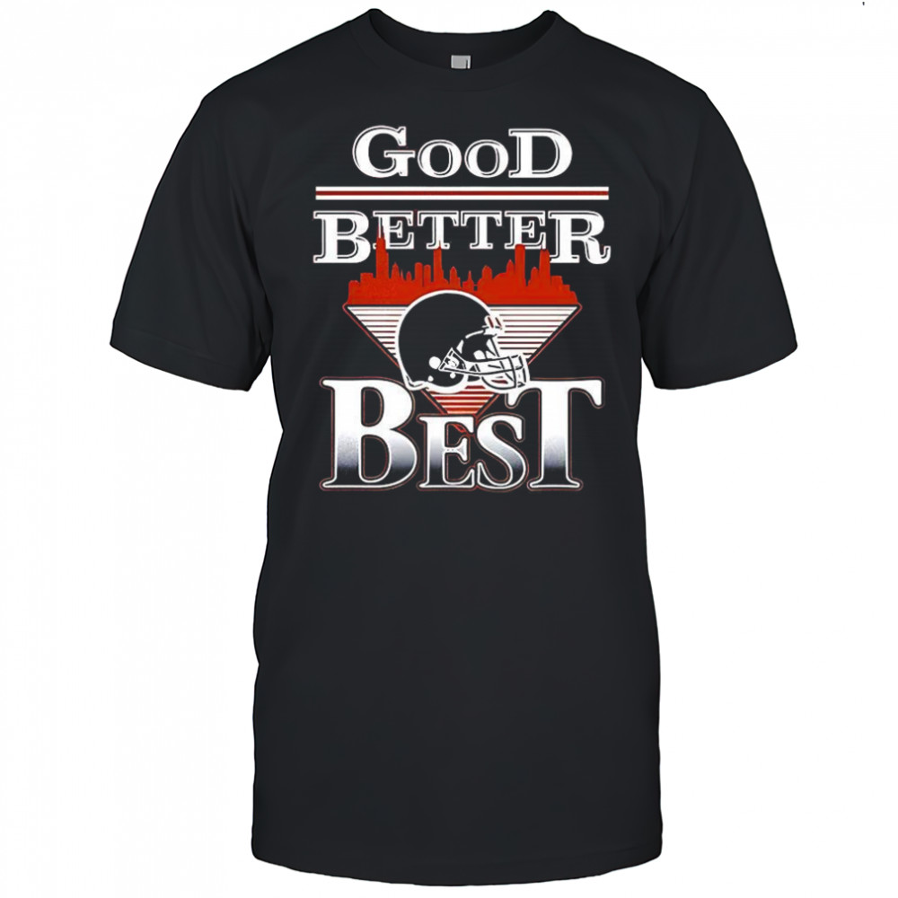 Chicago Bears football good better best helmet city skyline shirt