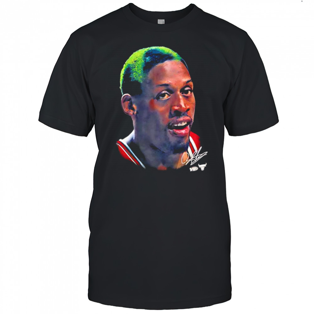 Chicago Bulls Dennis Rodman Big Face signature graphic shirt