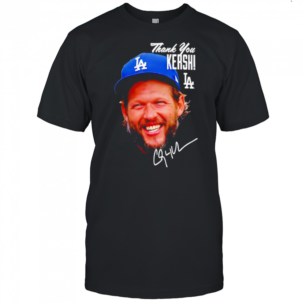 Clayton Kershaw thank you Kersh Los Angeles Dodgers baseball signature shirt