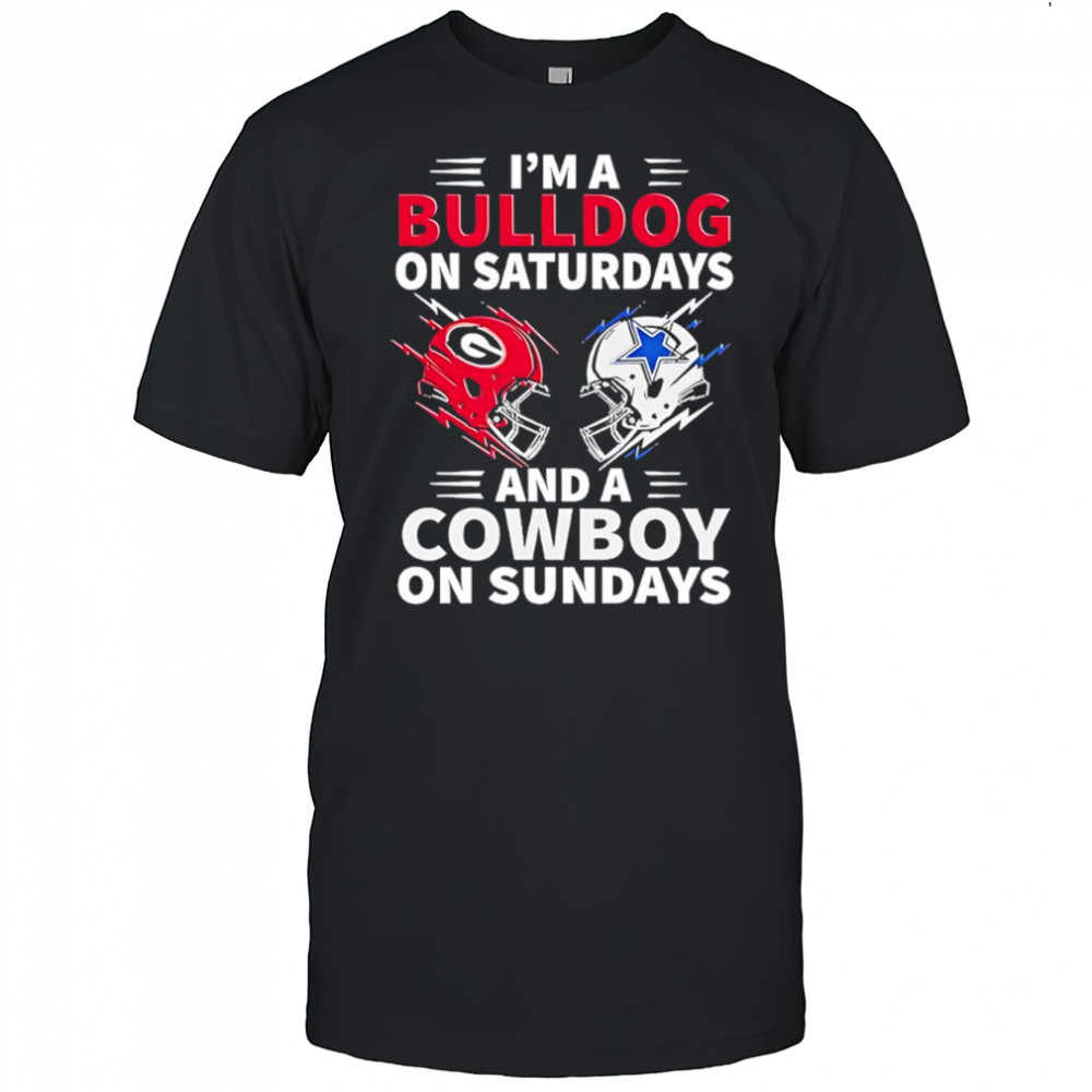 Dallas Cowboys vs Georgia Bulldogs I’m a Bulldog on saturdays and a Cowboy on sundays shirt