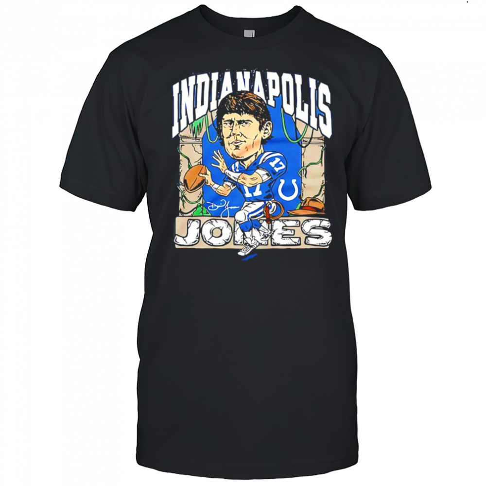 Daniel Jones Indianapolis Colts football signature cartoon shirt