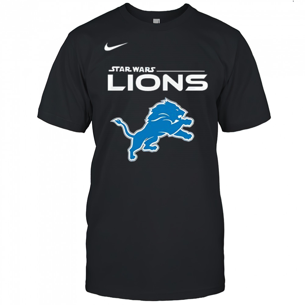 Detroit Lions Star Wars 2025 Join the dark force Darth Vader logo shirt
