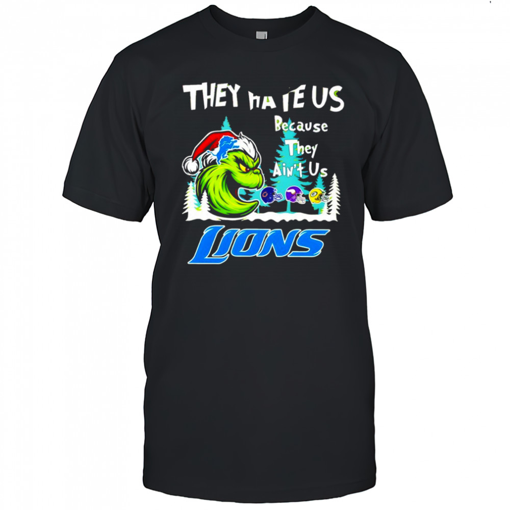 Detroit Lions x Grinch Christmas They hate us because they ain’t us shirt