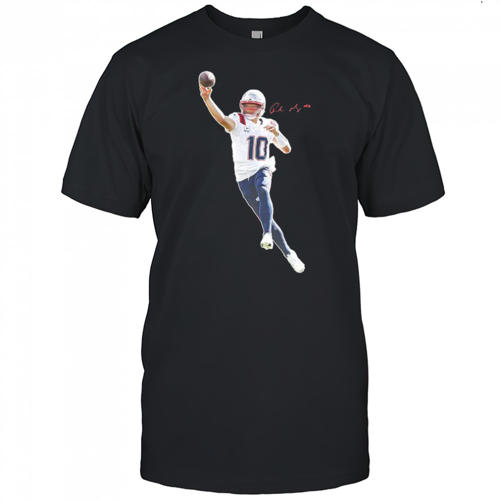 Drake Maye Black New England Patriots NFL number 10 signature shirt