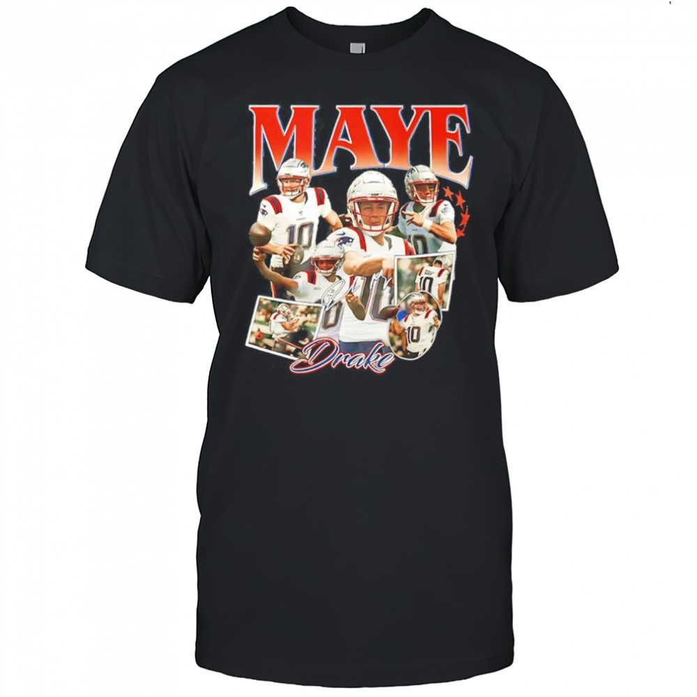 Drake Maye New England Patriots signature picture shirt