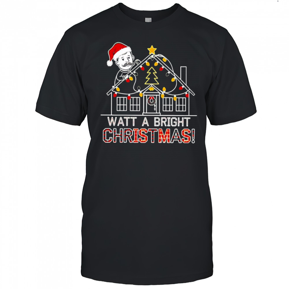 Electrician watt a bright christmas lights graphic shirt
