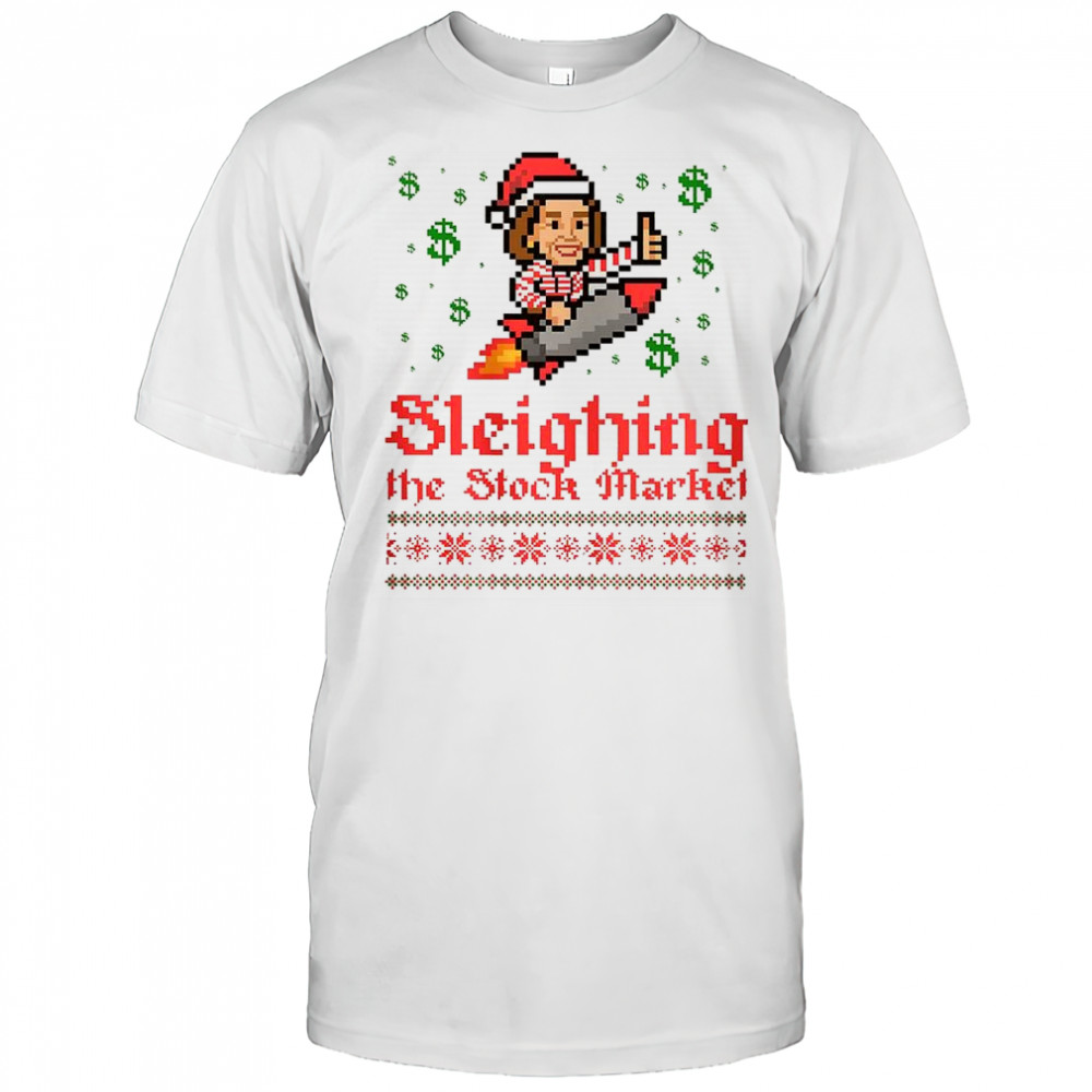 End of an Error sleighing the stock market pixcel ugly Christmas shirt