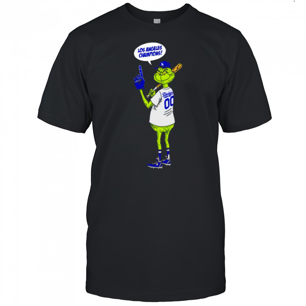 Grinch fan of Los Angeles Dodgers Champions World Series 2025 Merry Christmas shirt