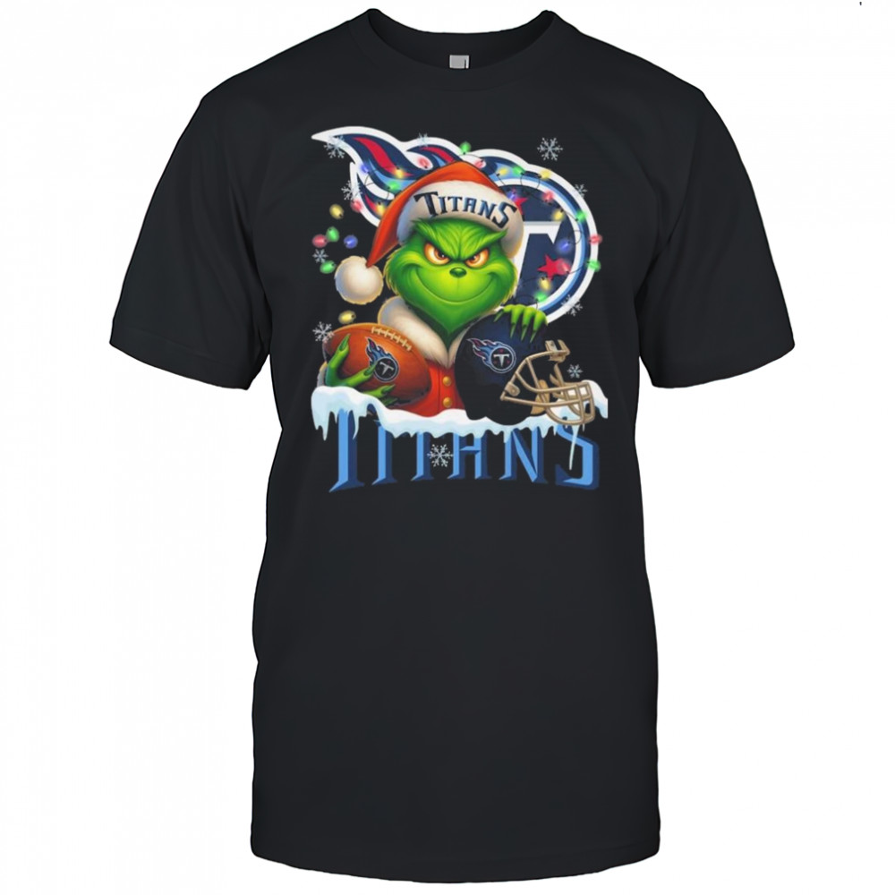 Grinch X Tennessee Titans Ball And Helmet Merry Christmas Shirt