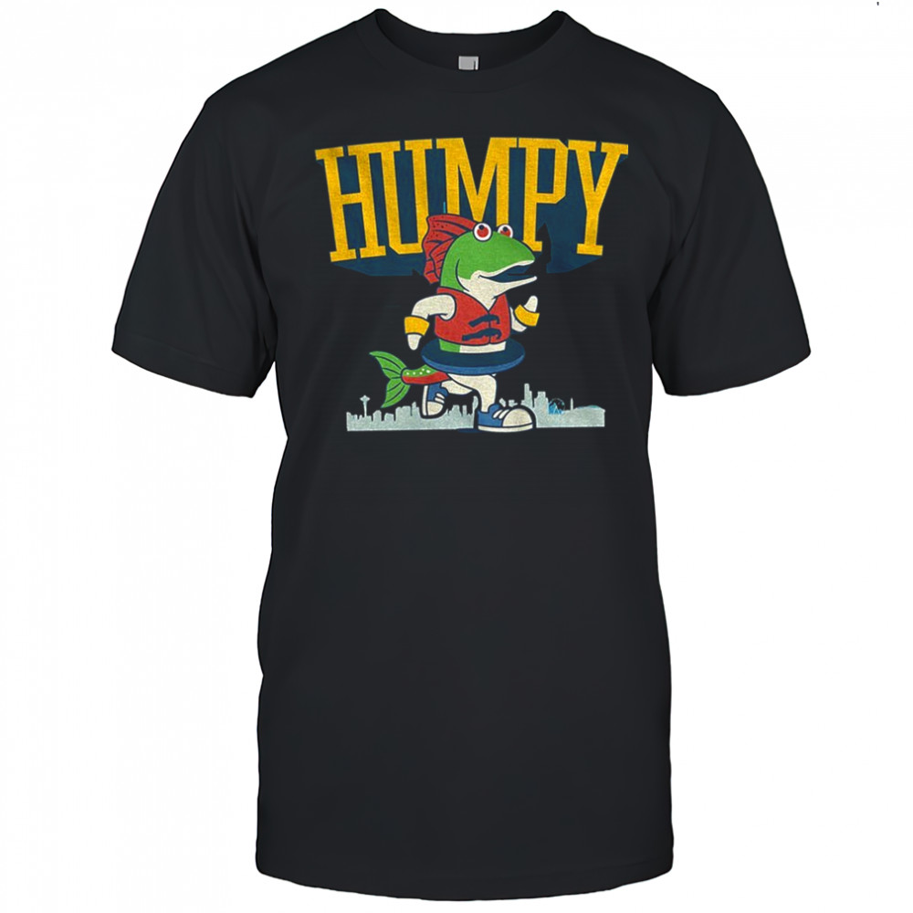 Humpy the Salmon running Seattle Mariners MLB baseball 2025 shirt