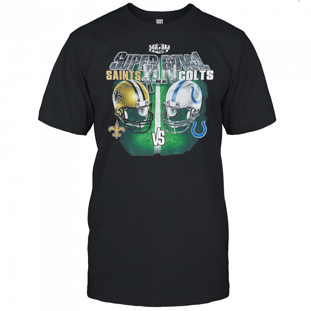 Indianapolis Colts vs New Orleans Saints Super Bowl XLIV retro shirt