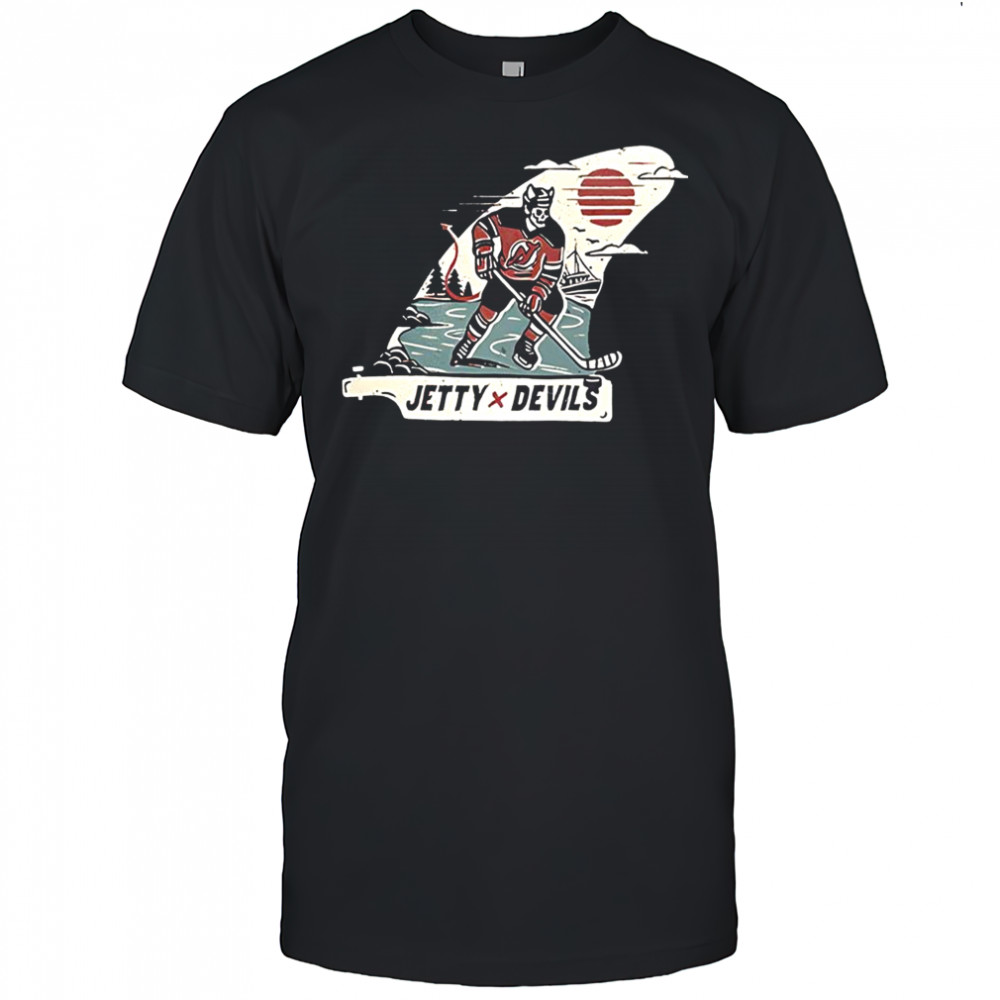 Jetty X New Jersey Devils NHL player skeleton vintage shirt