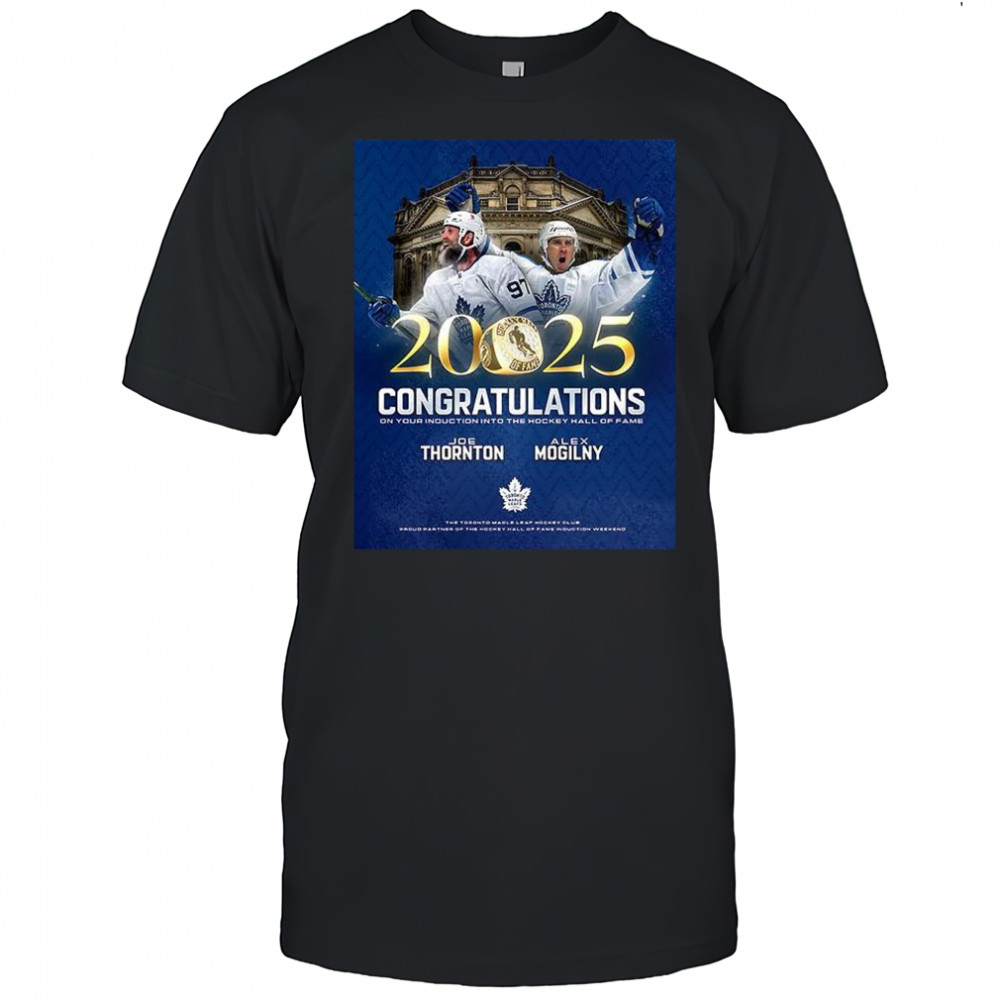 Joe Thornton and Alex Mogilny 2025 Congratulation shirt