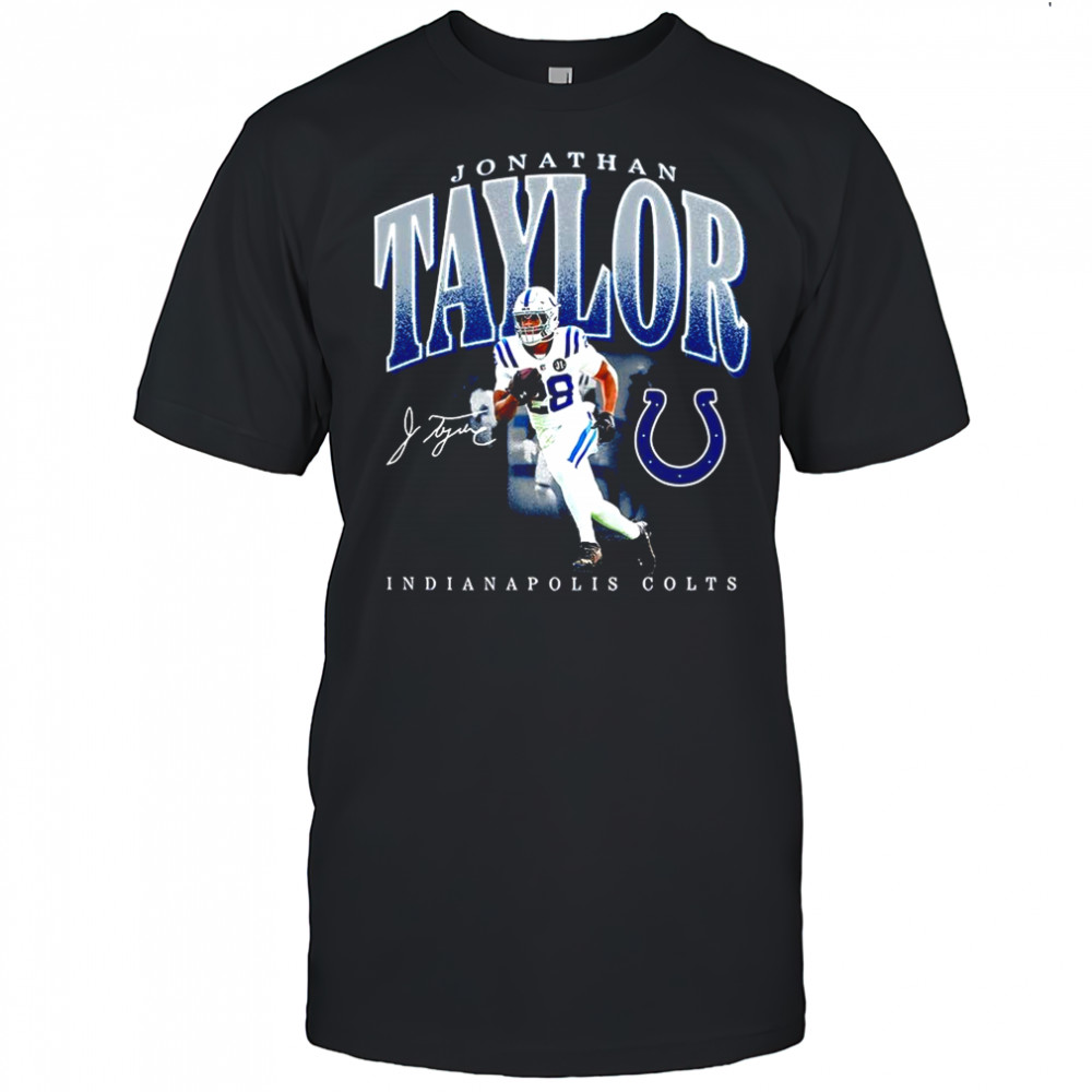 Jonathan Taylor Indianapolis Colts football player signature shirt