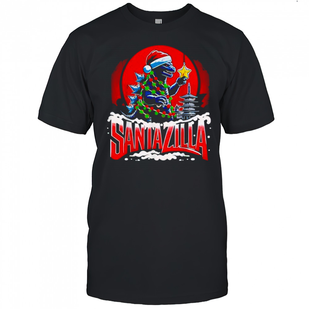 Kaiju Christmas Santazilla Japanese Monster Dinosaur shirt