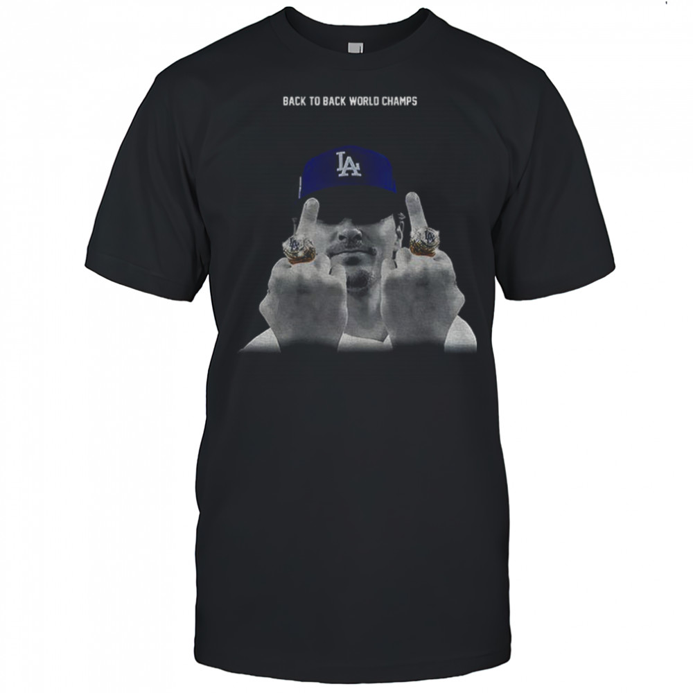 Kike Hernandez Back to Back World Series Champs 2025 Middle Finger Baseball shirt