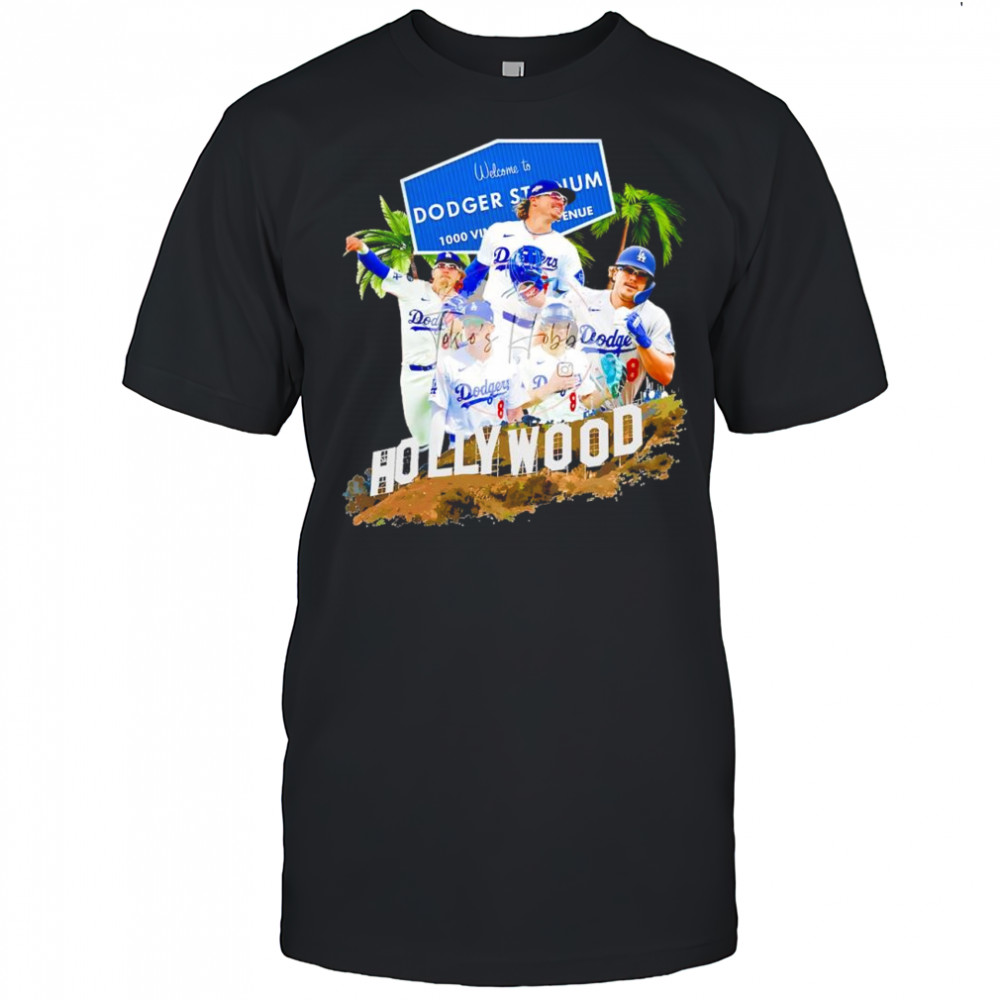 Kiké Hernandez welcome to Dodger Stadium Hollywood Los Angeles Baseball shirt