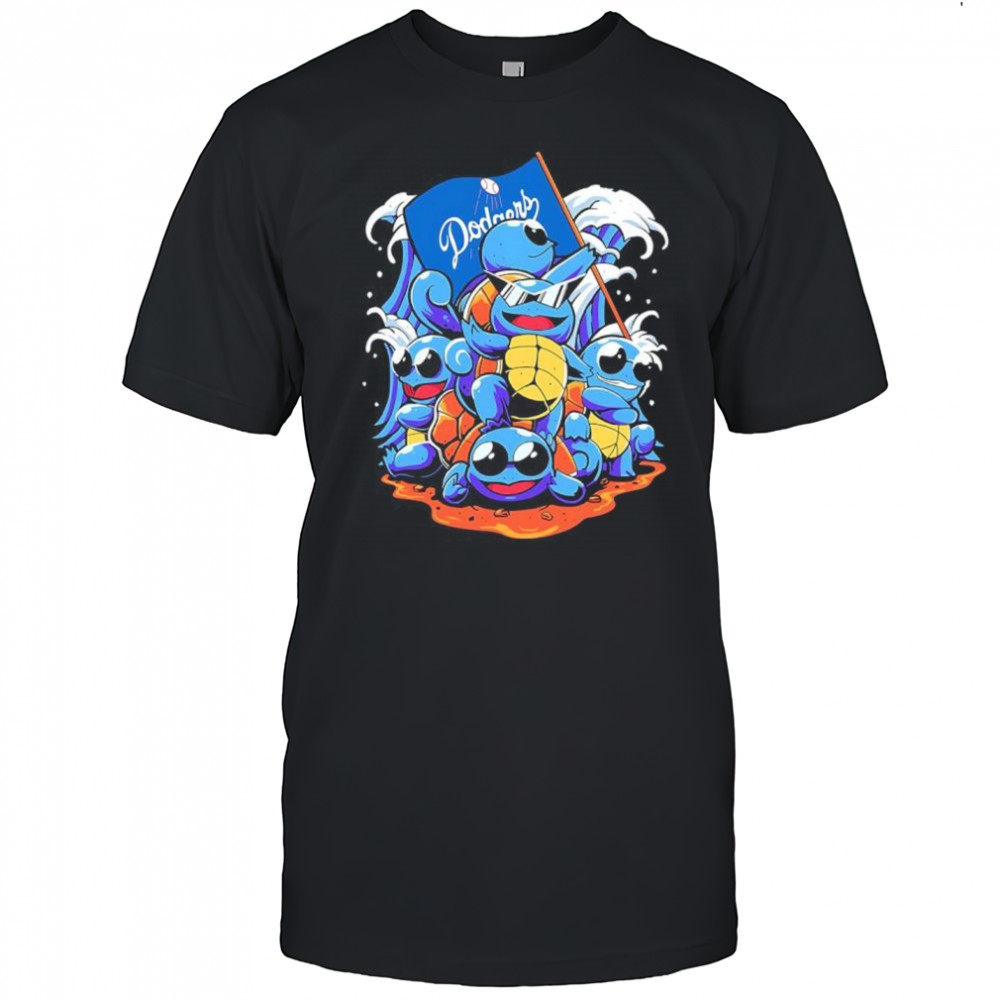 LA Dodgers x Squirtle Squad characters Wins shirt