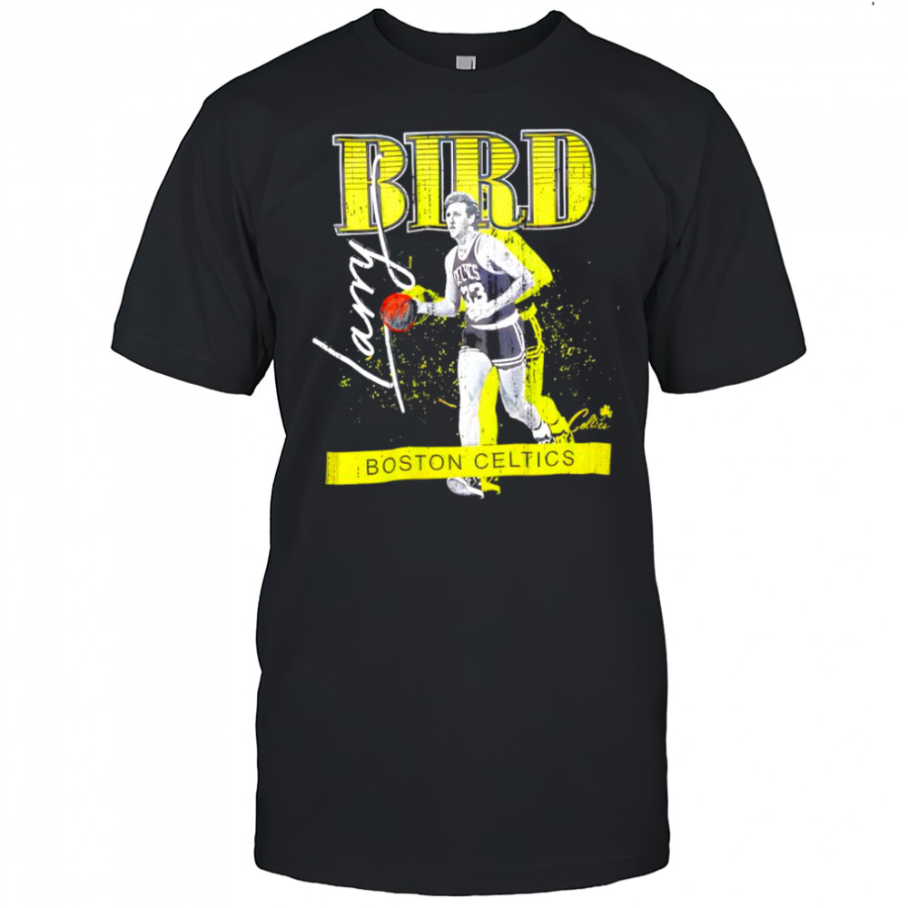 Larry Bird Boston Celtics Mitchell & Ness Neon Pop signature shirt