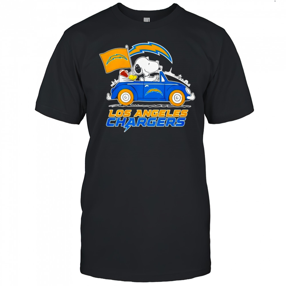 Los Angeles Chargers x Snoopy and Woodstock drive car shirt