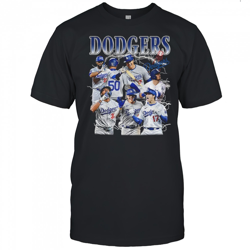 Los Angeles Dodgers All Team 2025 World Series MLB Champions Storm graphic shirt